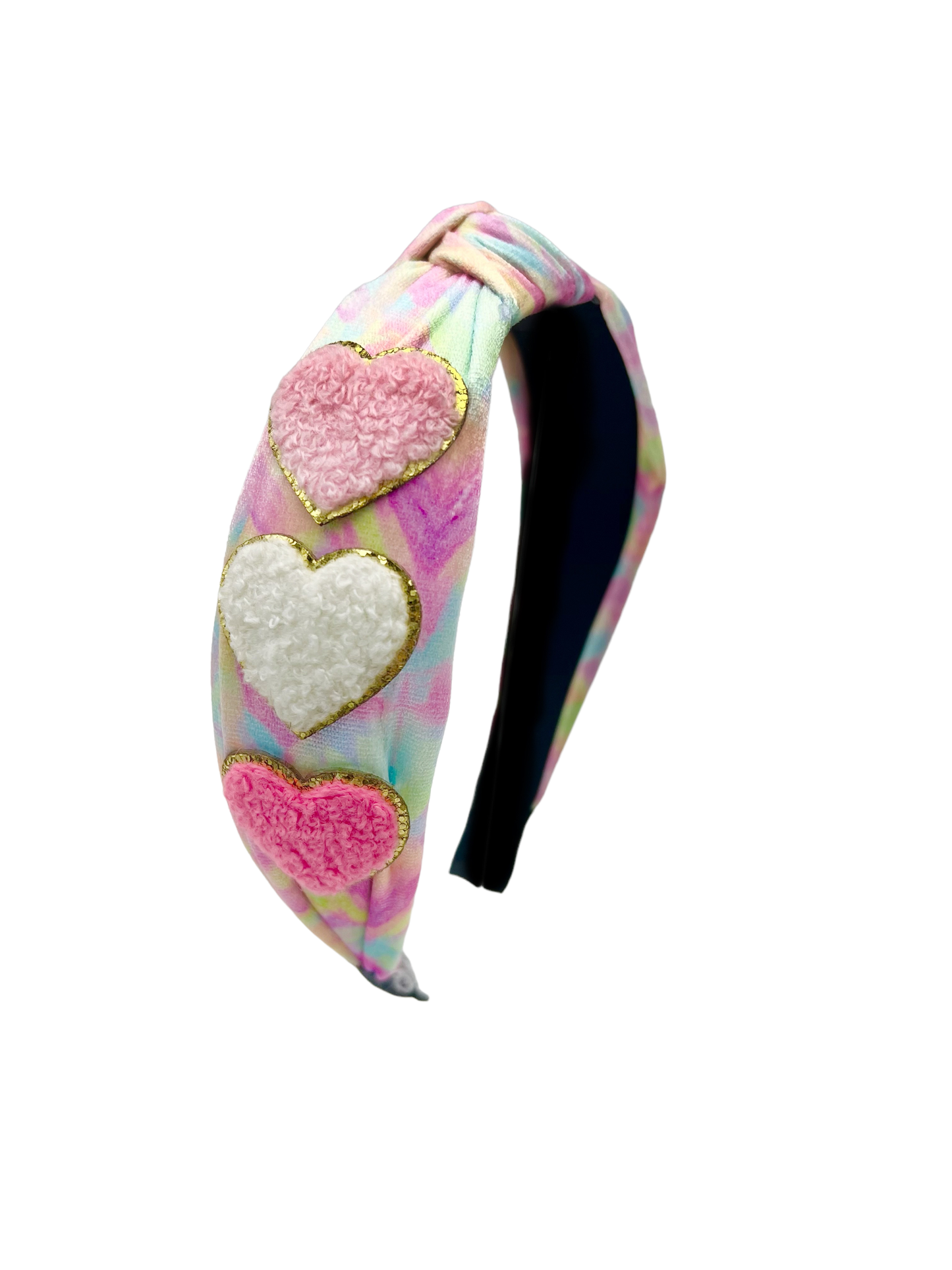 Varsity Tie Dye Heart Knot Headbands