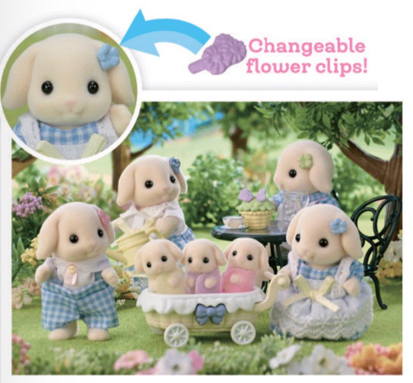 Calico Critter Flora Rabbit Family