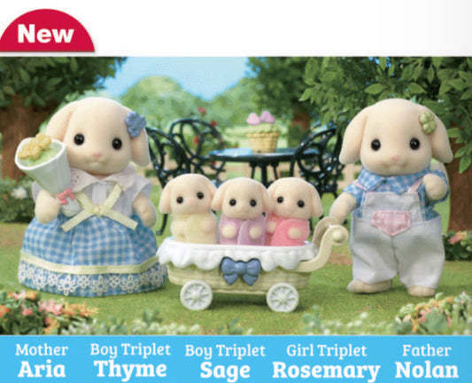 Calico Critter Flora Rabbit Family