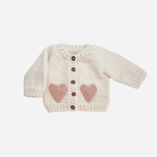 Heart Cardigan, XS 6-12m