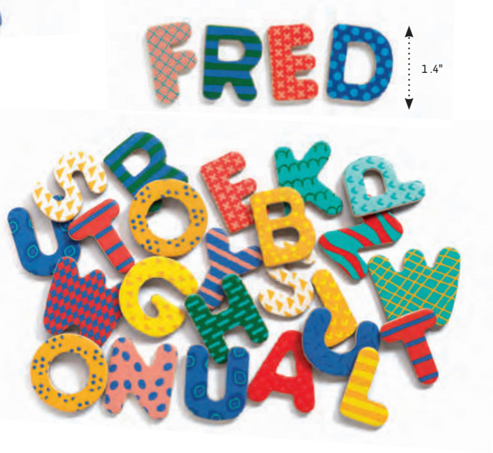 38 Big Letters Alphabet Wooden Magnets - Einstein's Attic