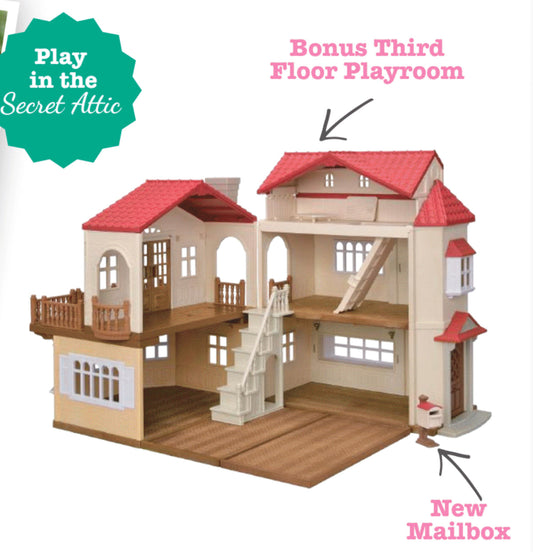 Calico Critters Red Roof Country Secret Attic Playroom