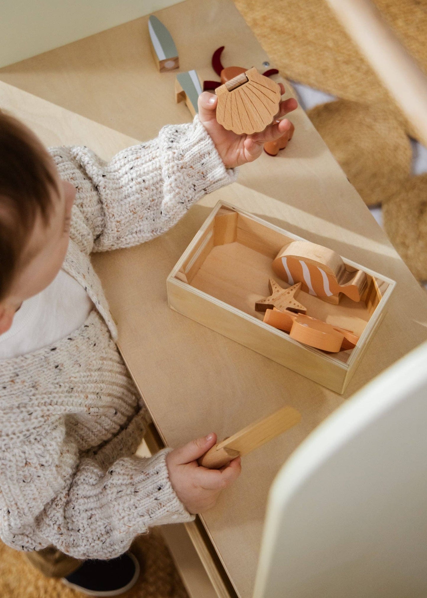 Wooden Seafood Playset