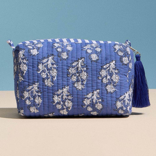 Quilted Tassel Cosmetic Pouch Bag