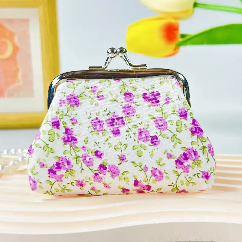 Floral Coin Purses - Vintage Styled, Cute Trinket keepers: Pink