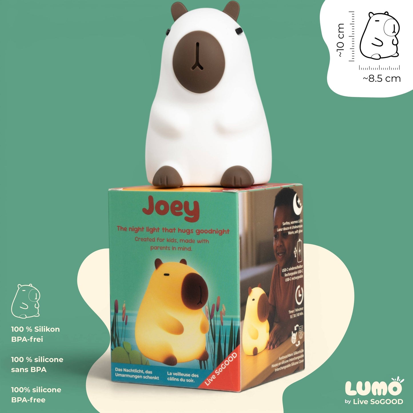 Capybara Soft Huggable Night Light