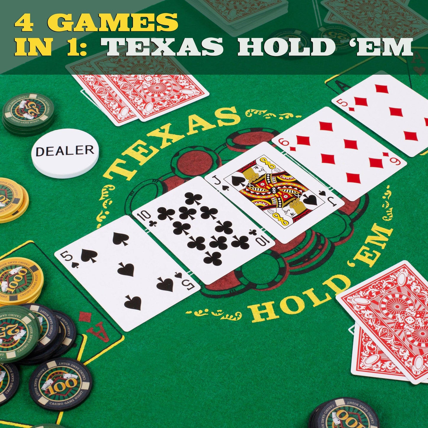 Casino Game Night: 4 Games in 1