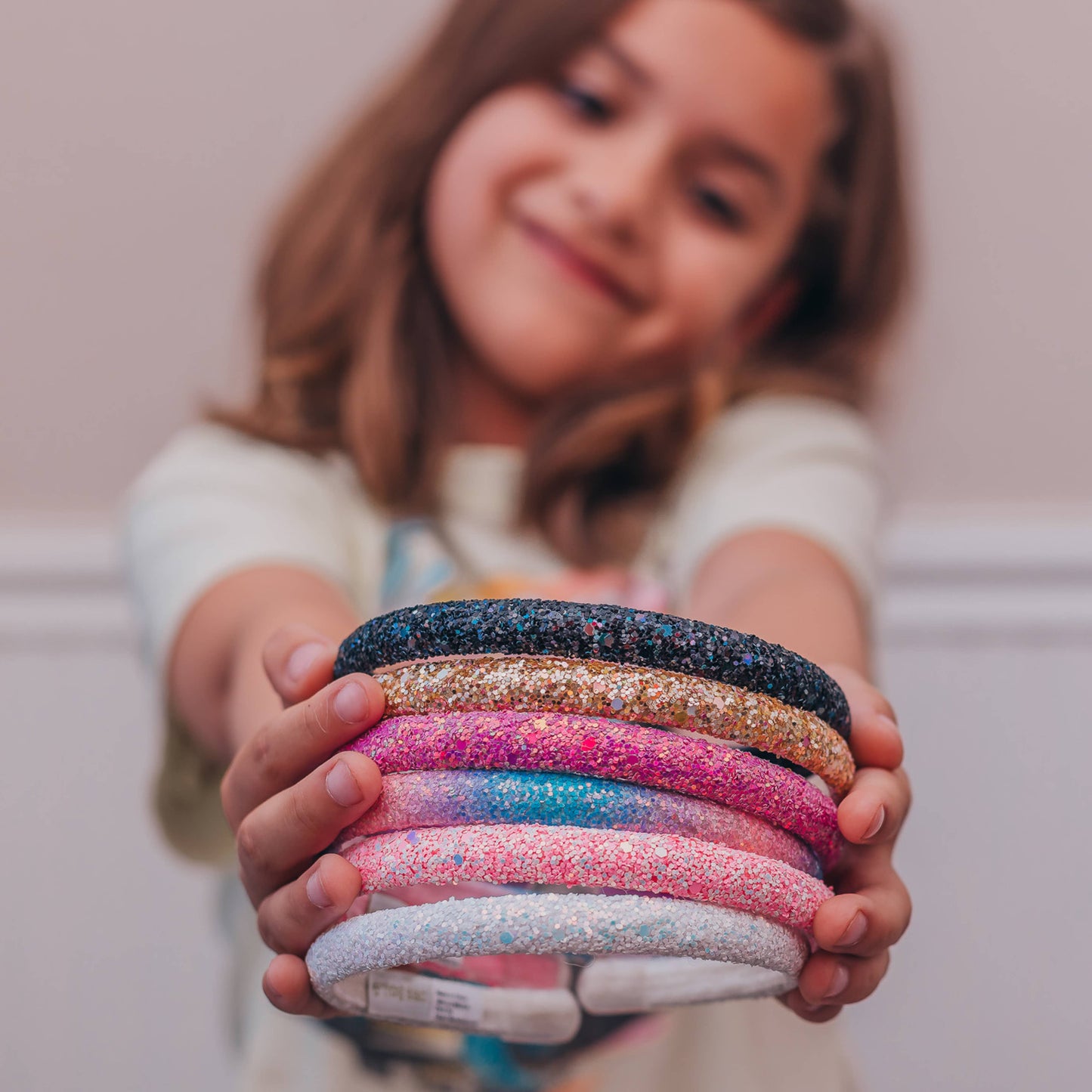 Thin Glitter Headband: Pink