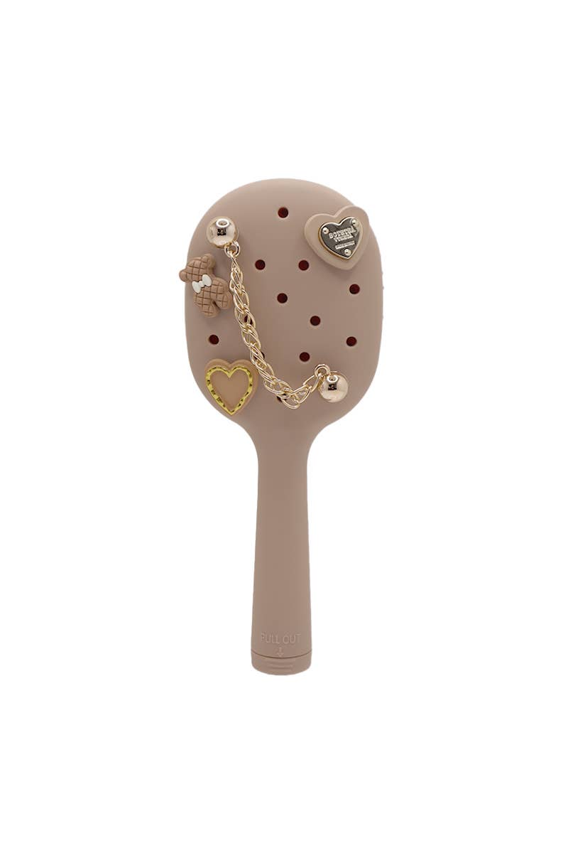 Chocolate Bristle Bitz Charm Hair Brush