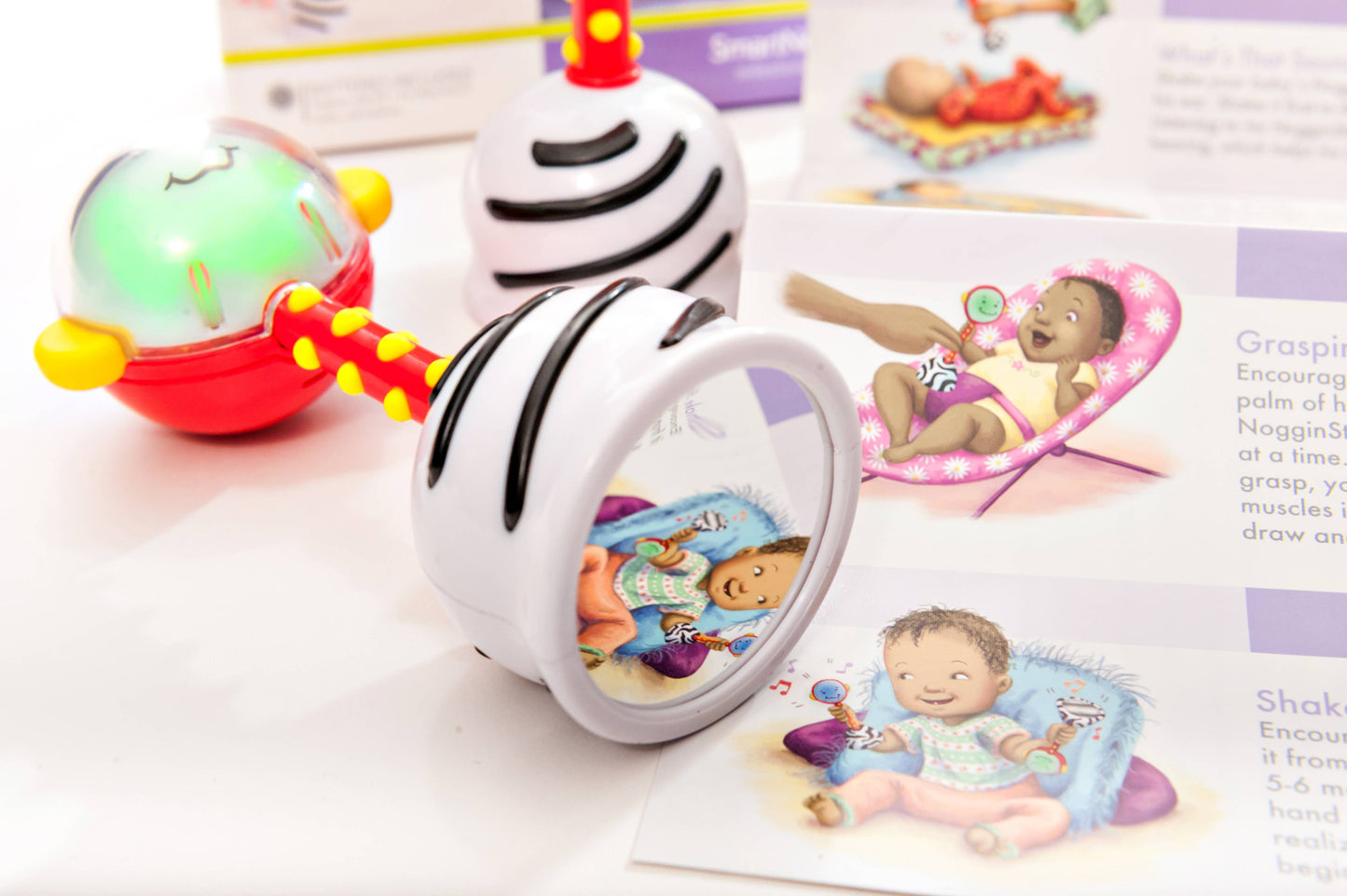 NogginStik Developmental Light-up Rattle