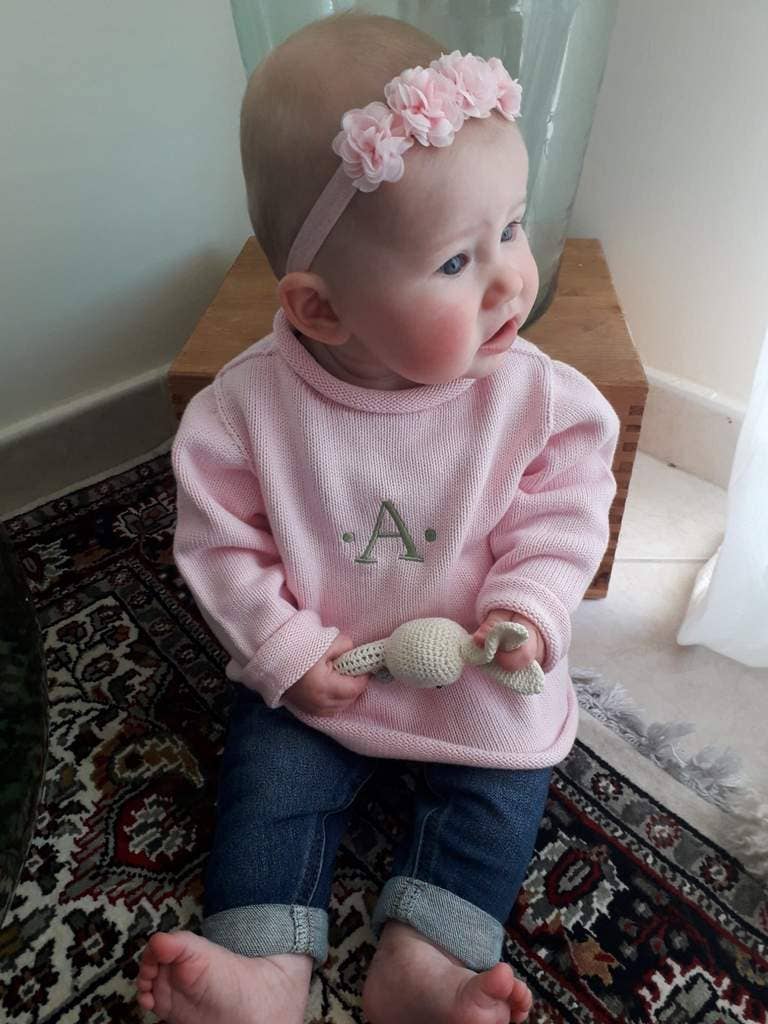 Jersey Rollneck Sweater: Fushia / 12M