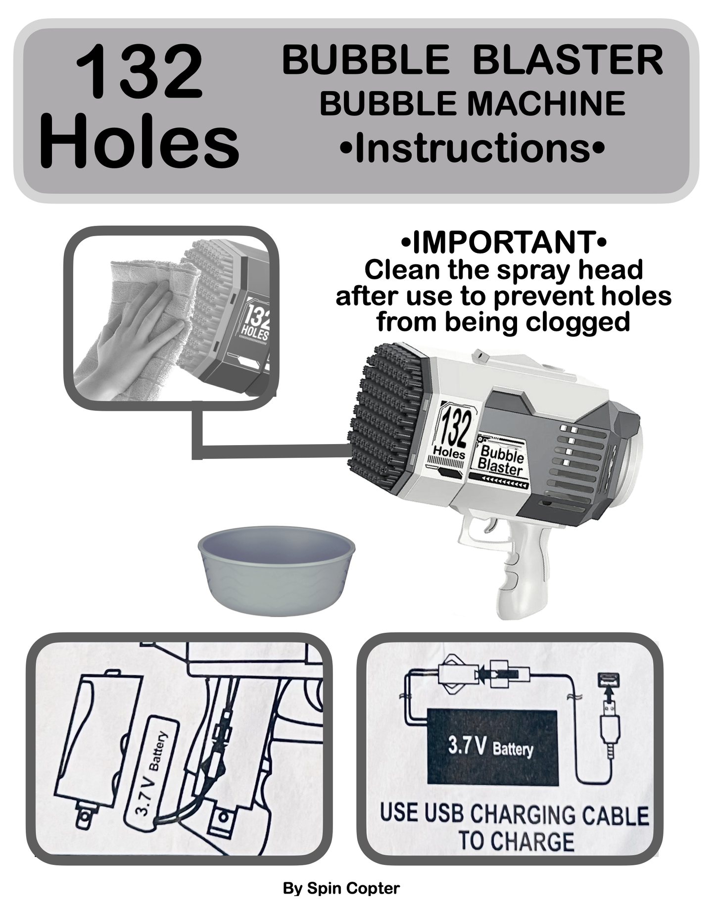 132 Hole Bubble Blaster