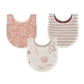 Violet Floral Cotton Bib Set (3 Pk)