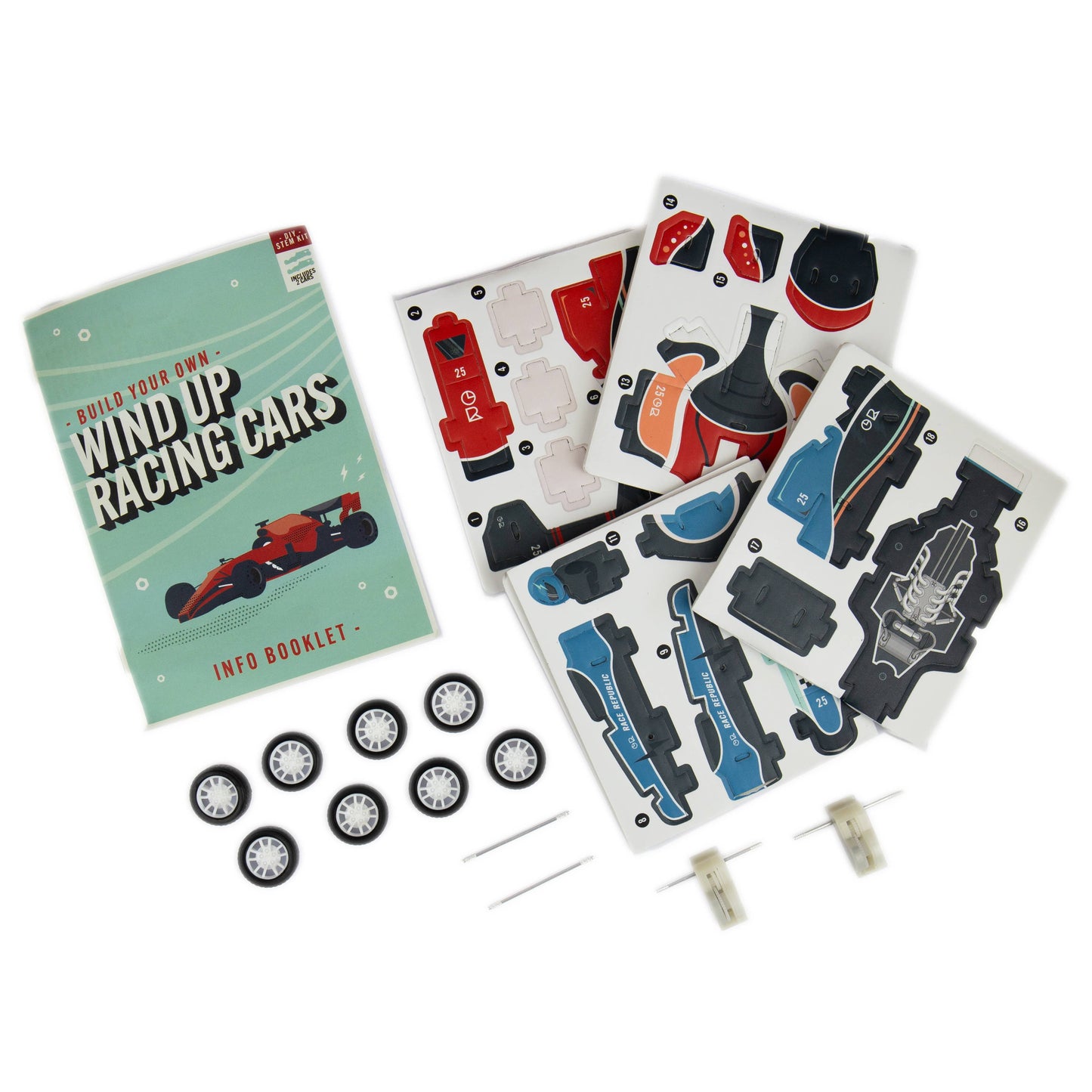 Build Your Own Wind Up Race Cars