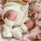 Baby Knit booties Taupe 3-9m