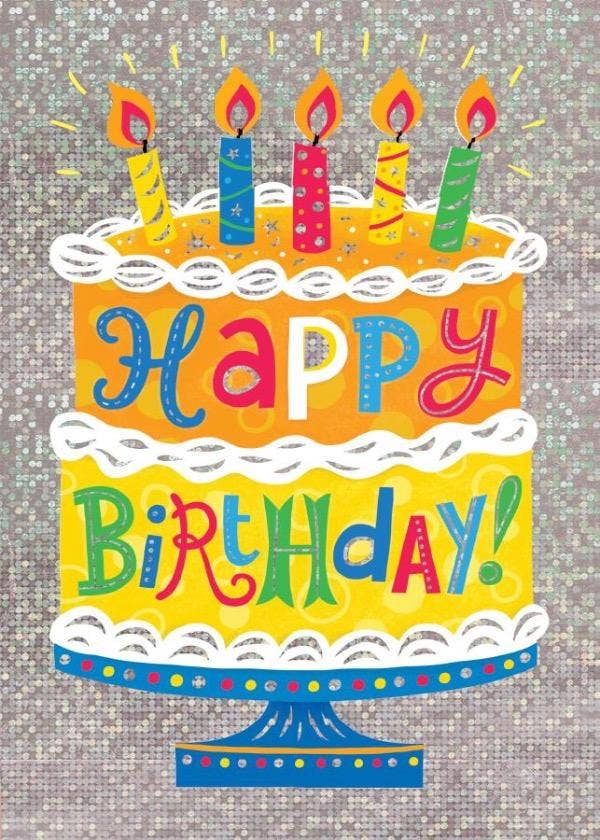 Birthday Cake Foil Card