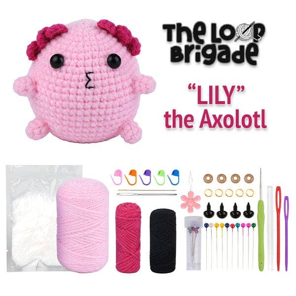 DIY Mini Crochet Kit - Lily the Axolotl