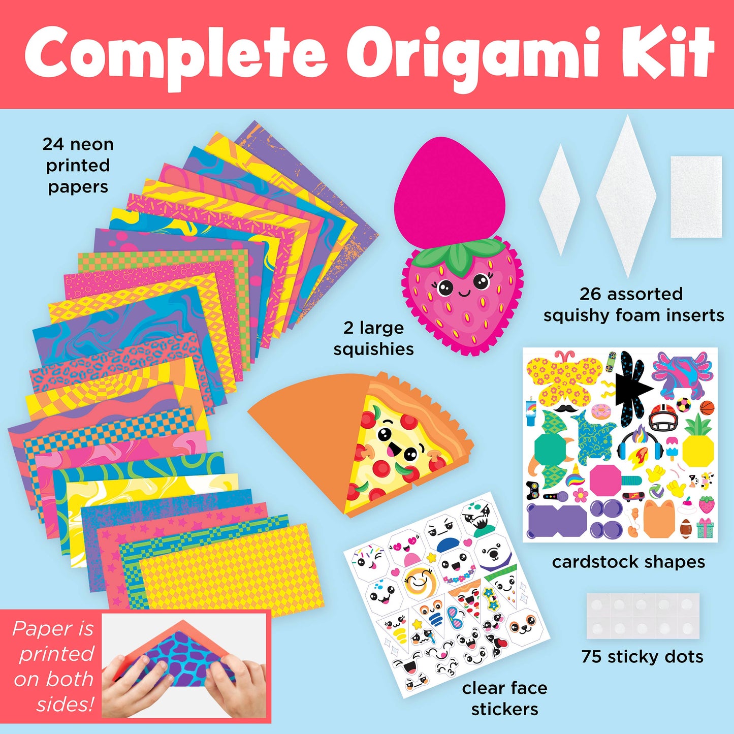 Origami Squishies - Stuffed Origami Paper Craft Kit for Kids
