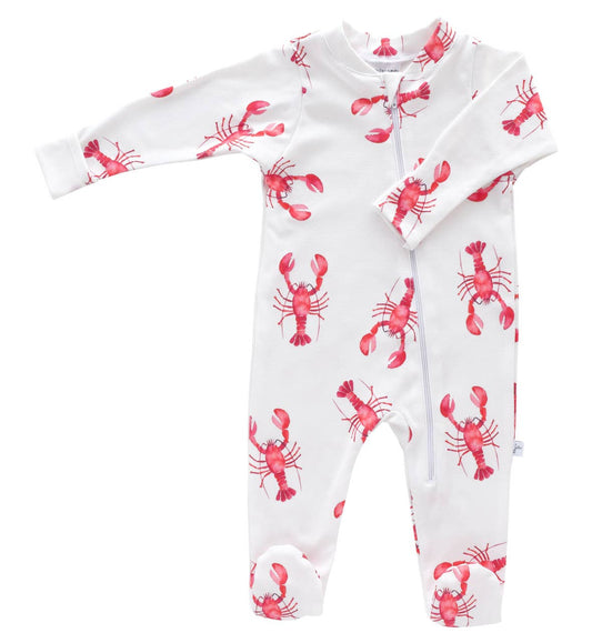 Organic Footie - lobsters: 0-3 m