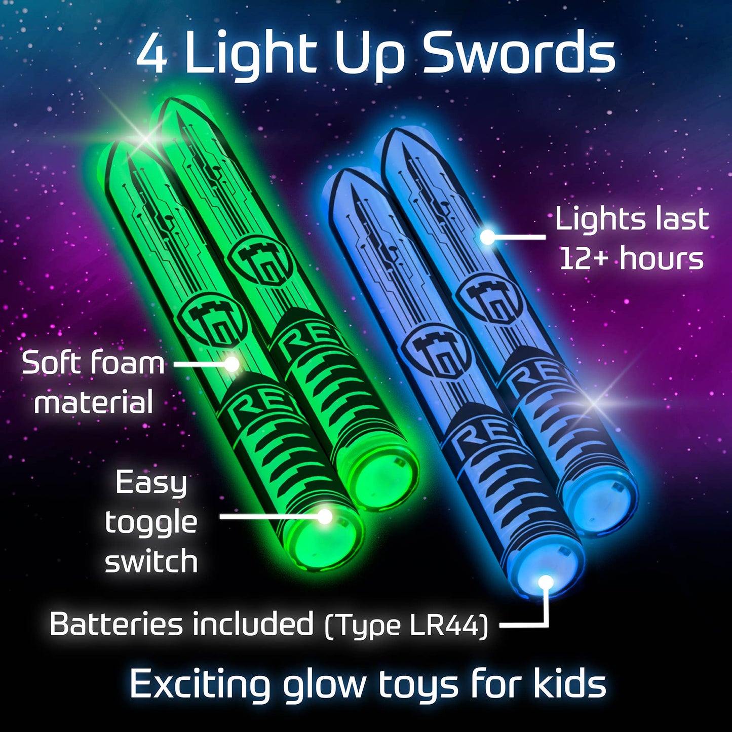 Soft Light Up Foam Toy Swords