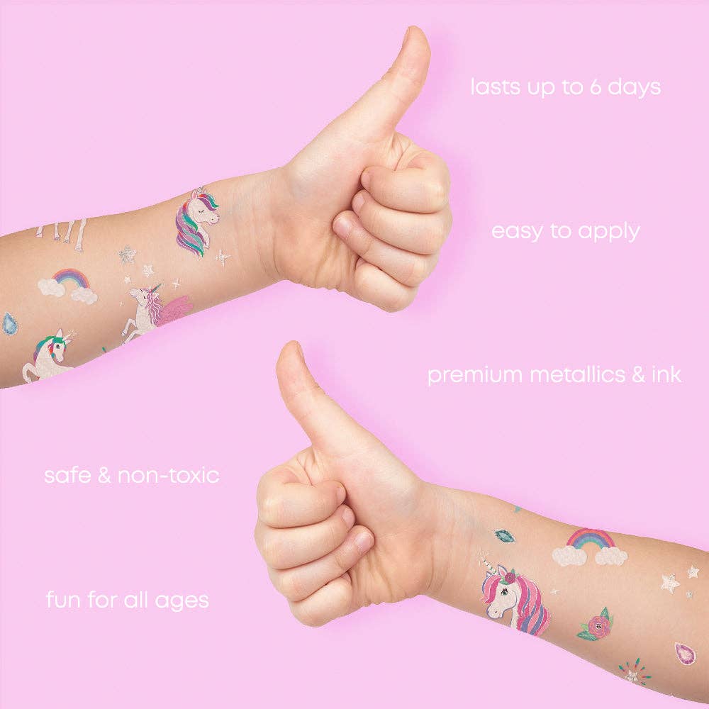 UNICORNS Temporary Tattoo Pack