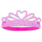 Stretch Glitter Princess Tiara Headband: Pink