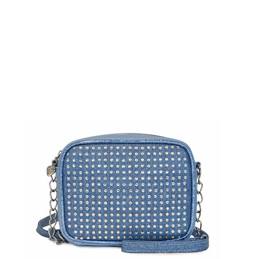Rhinestones Denim Crossbody
