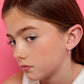 Little Luxe Drop Earrings | Heart with Pink Cubic Zirconia
