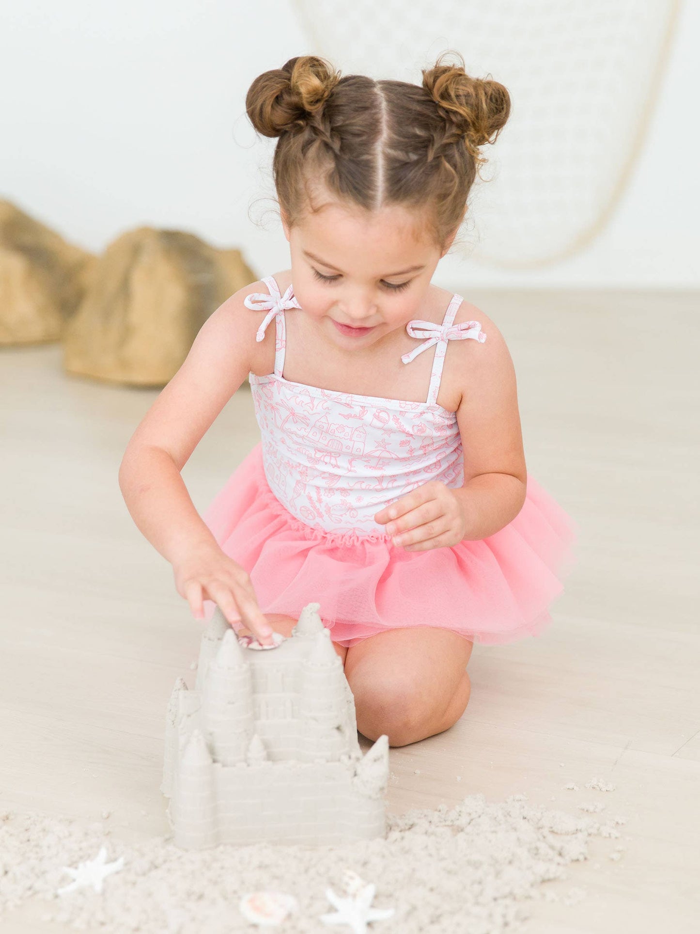 Tulle Skirted One Piece Swimsuit: 2T