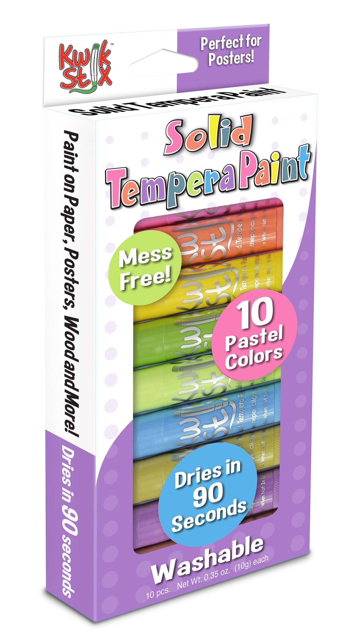 KwikStix Tempera Paint- Pastel 10 Colors