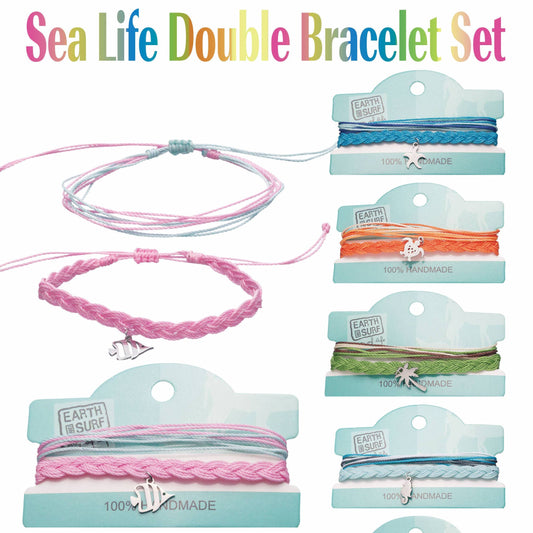 Sea Life Double Bracelets Set