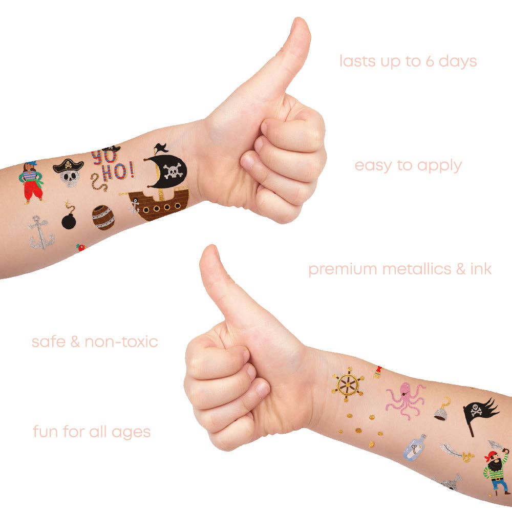 PIRATE TEMPORARY TATTOO  PACK