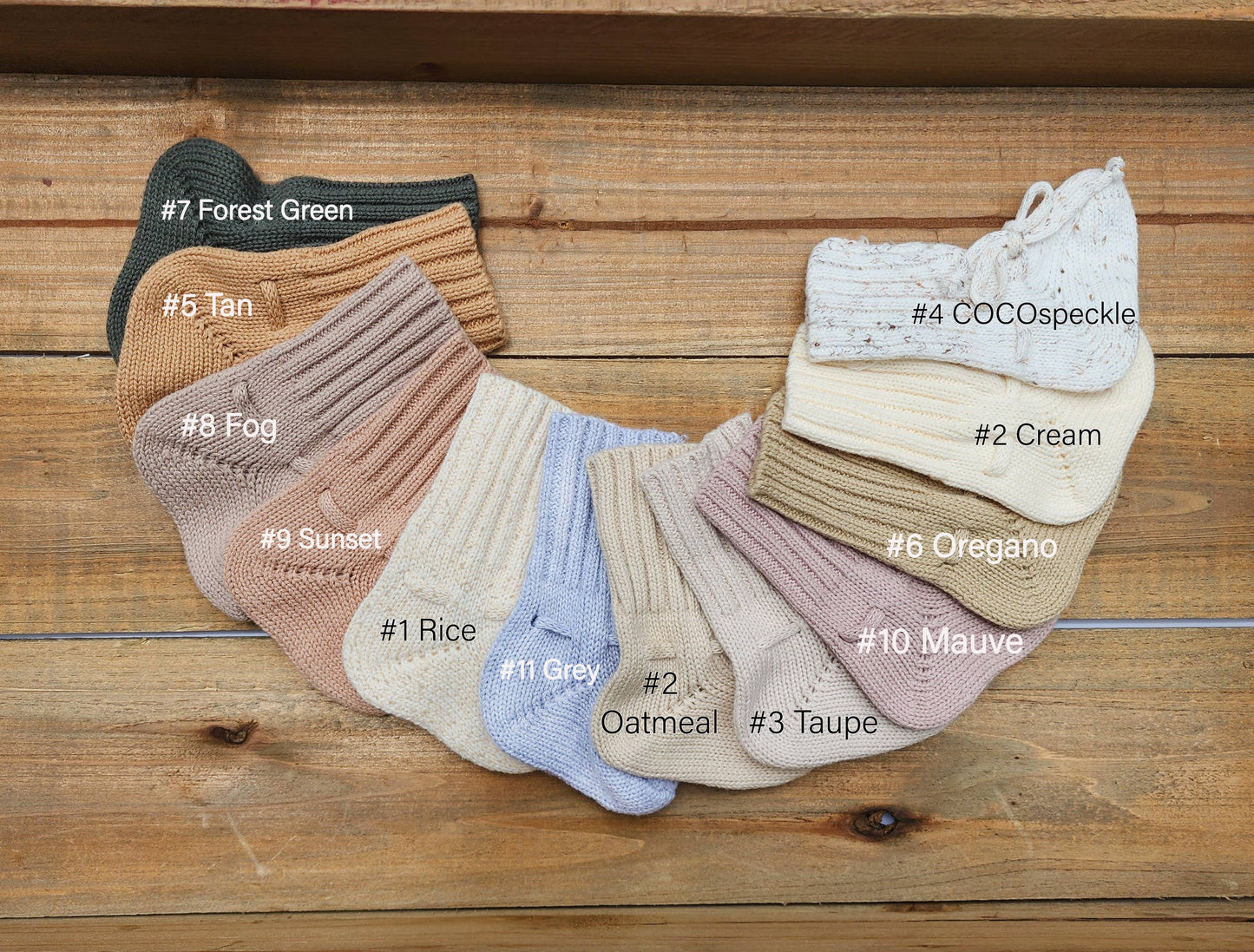 Baby Knit booties Taupe NB-2m