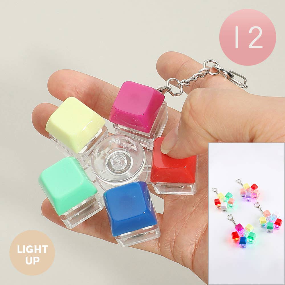 Light Up Spinner Keyboard Keychain