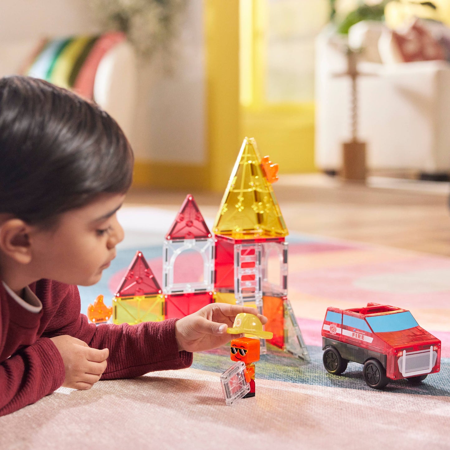 Magna-Tiles Fire Rescue