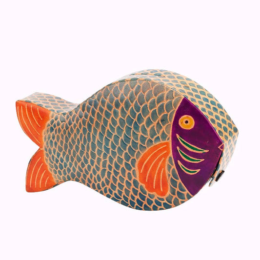 Large Fish Leather Bank