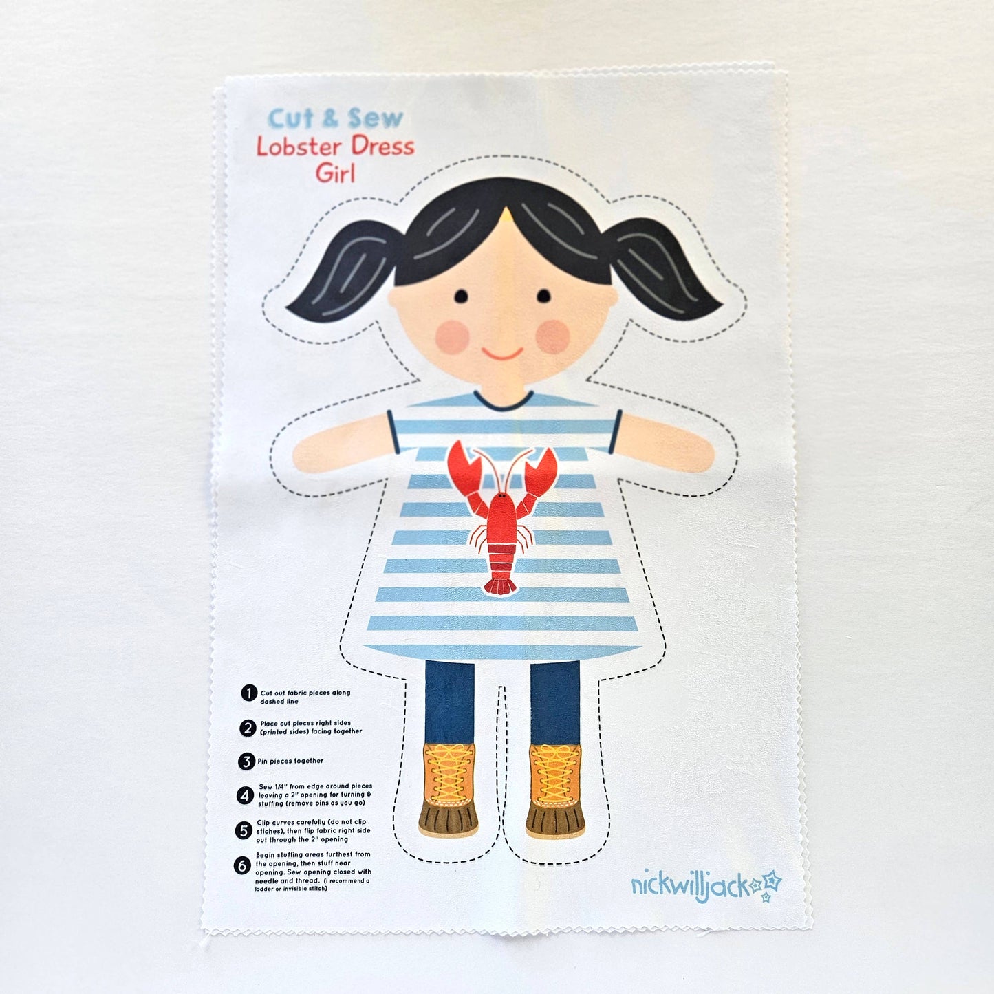 Sew Your Own Lobster Girl Doll - Blonde Hair