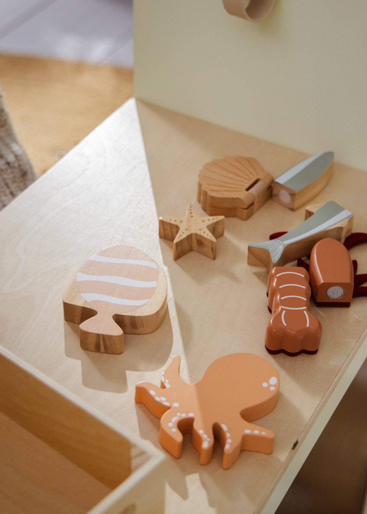 Wooden Seafood Playset