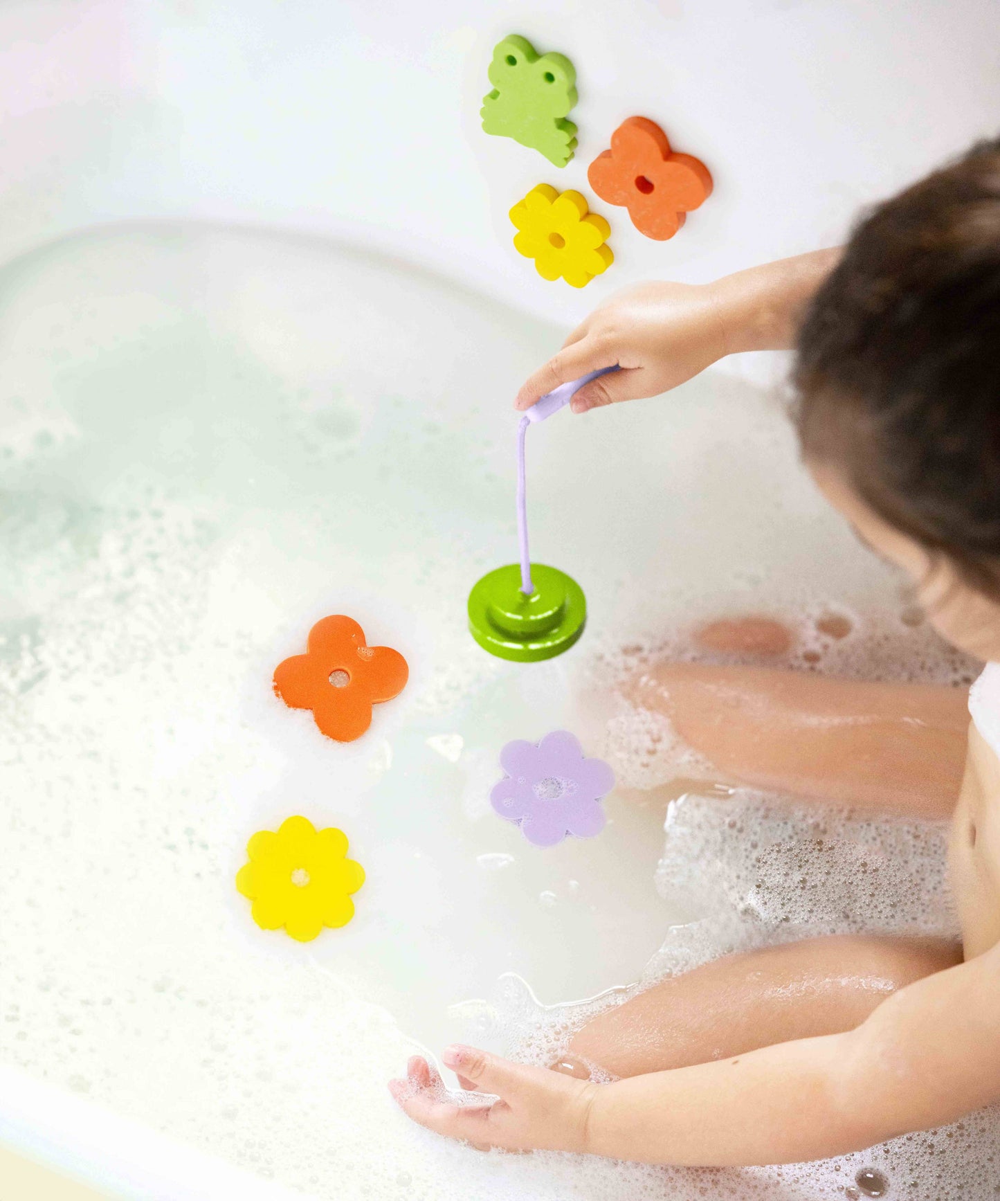 Quut Fishing Bath Stickers: Frog Pond