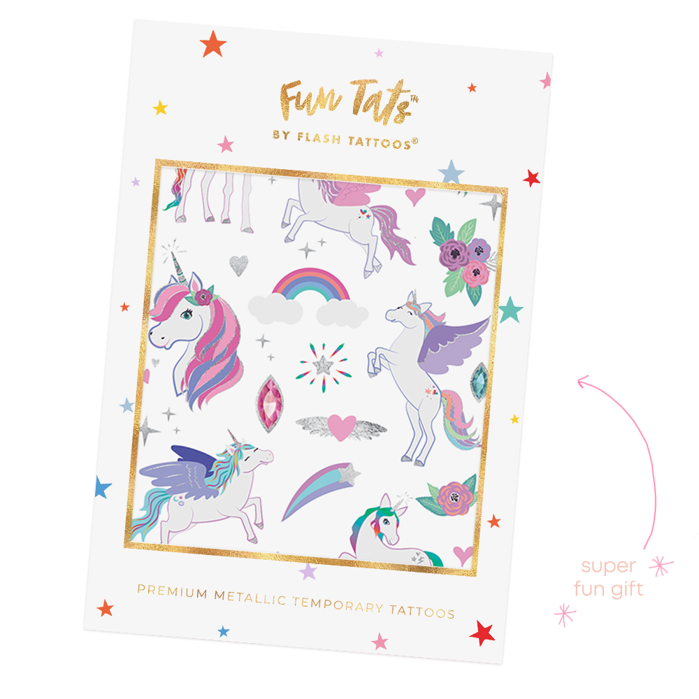 UNICORNS Temporary Tattoo Pack