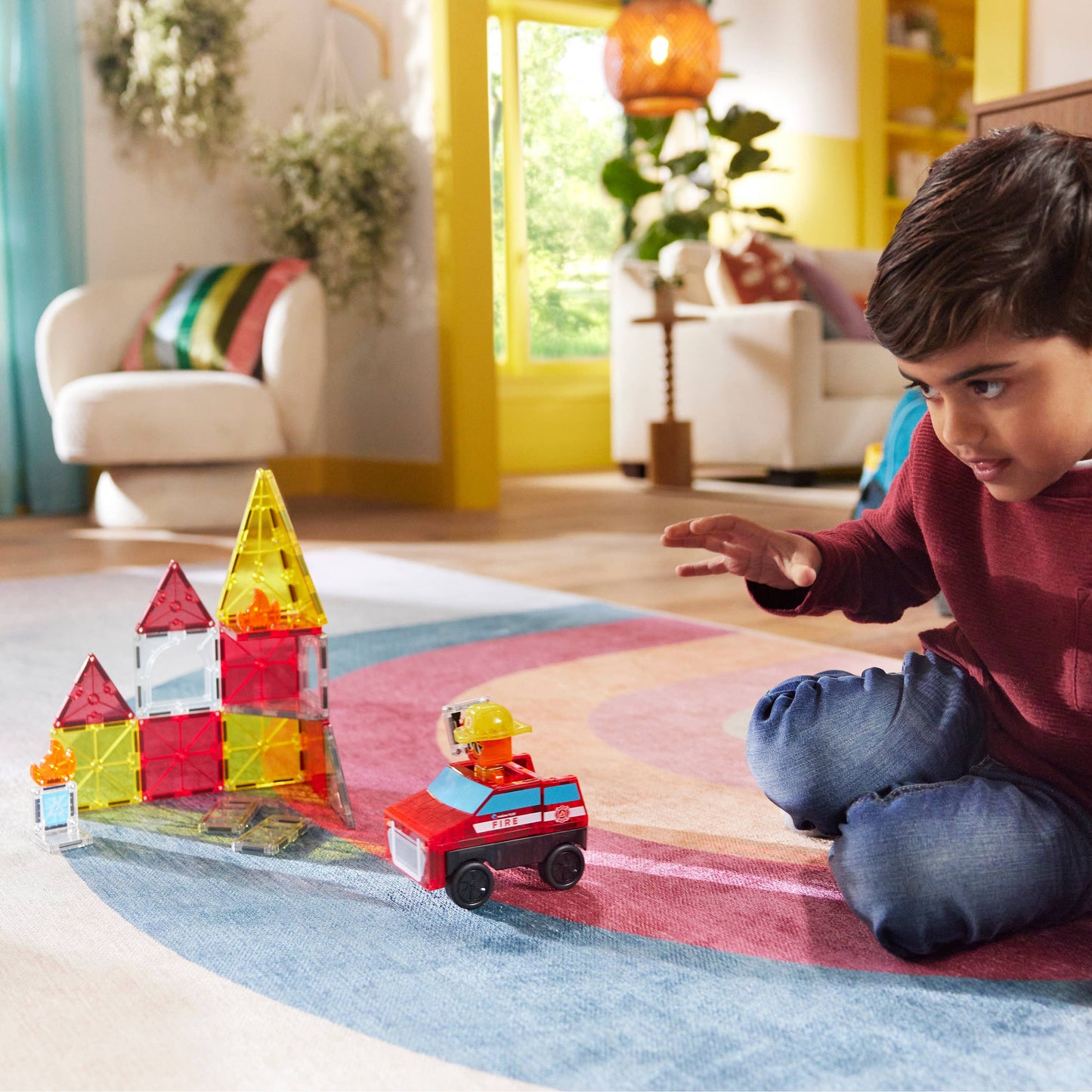 Magna-Tiles Fire Rescue