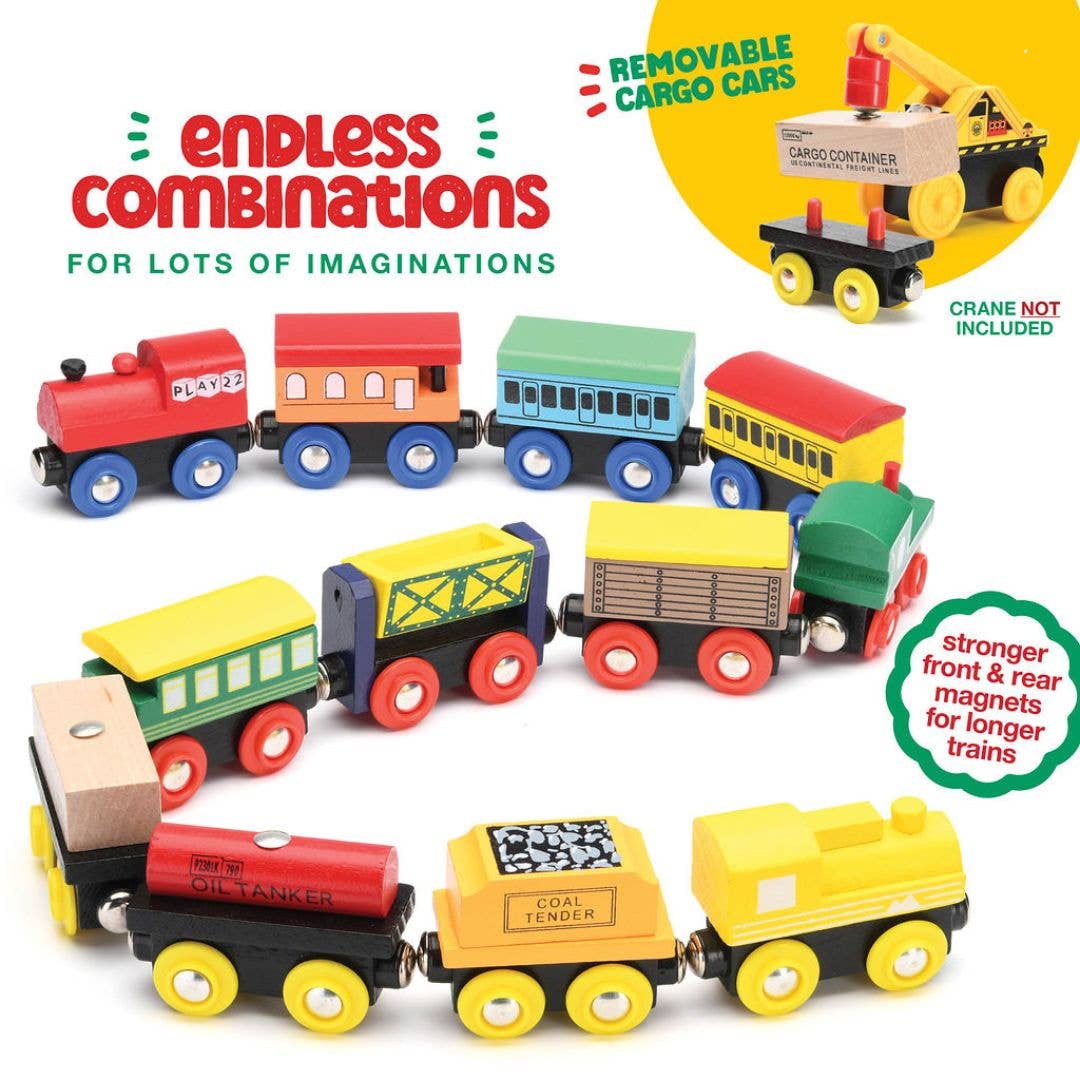 Wooden Train Set 12 PCS