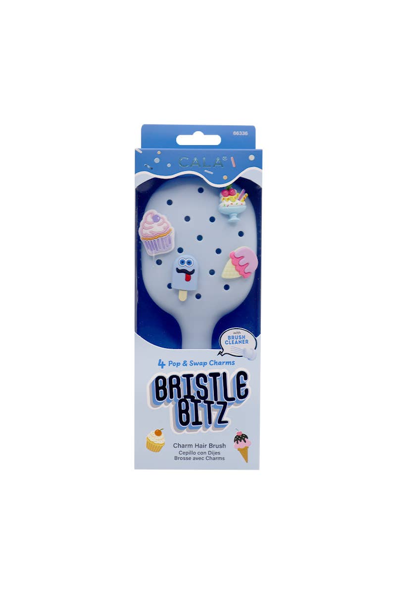 Blue Bristle Bitz Charm Hair Brush