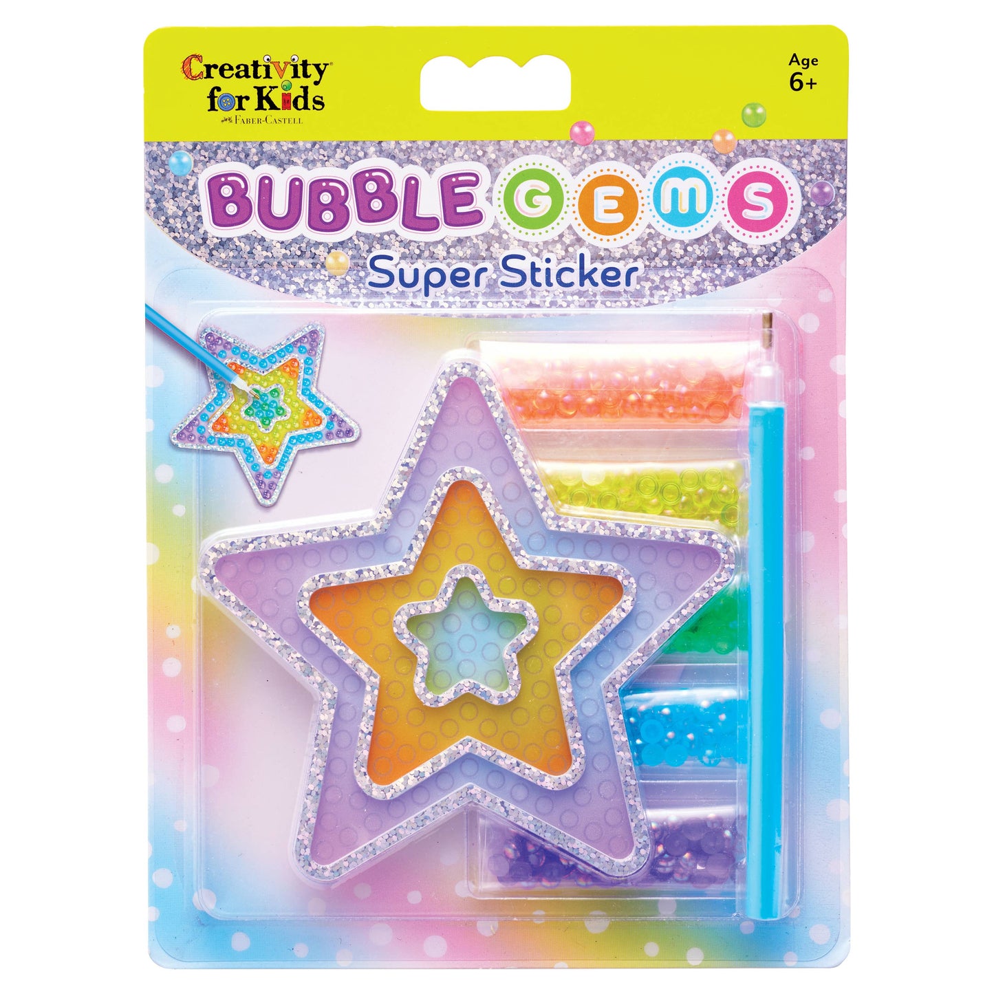 Bubble Gems Super Sticker Diamond Painting Kits for Kids: Star