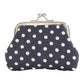 Polka Dot Kiss Lock Coin Purses, Convenient Multipurpose: Purple