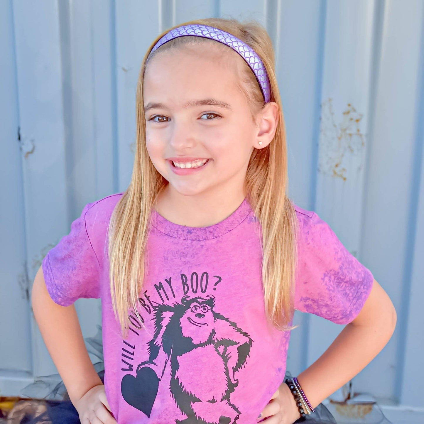 Adjustable Kids Mermaid Hairband: Pink