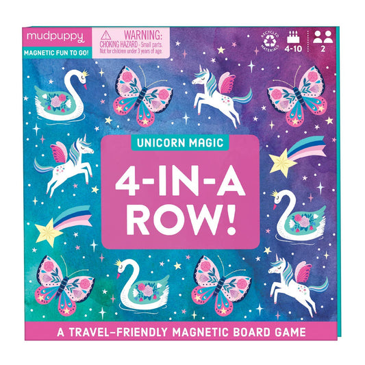 Unicorn 4-in-a-Row Magnetic Board Game