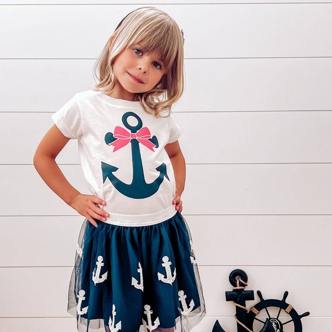 Anchor Tutu - Dress Up Skirt - Kids Summer Tutu: 2-4Y