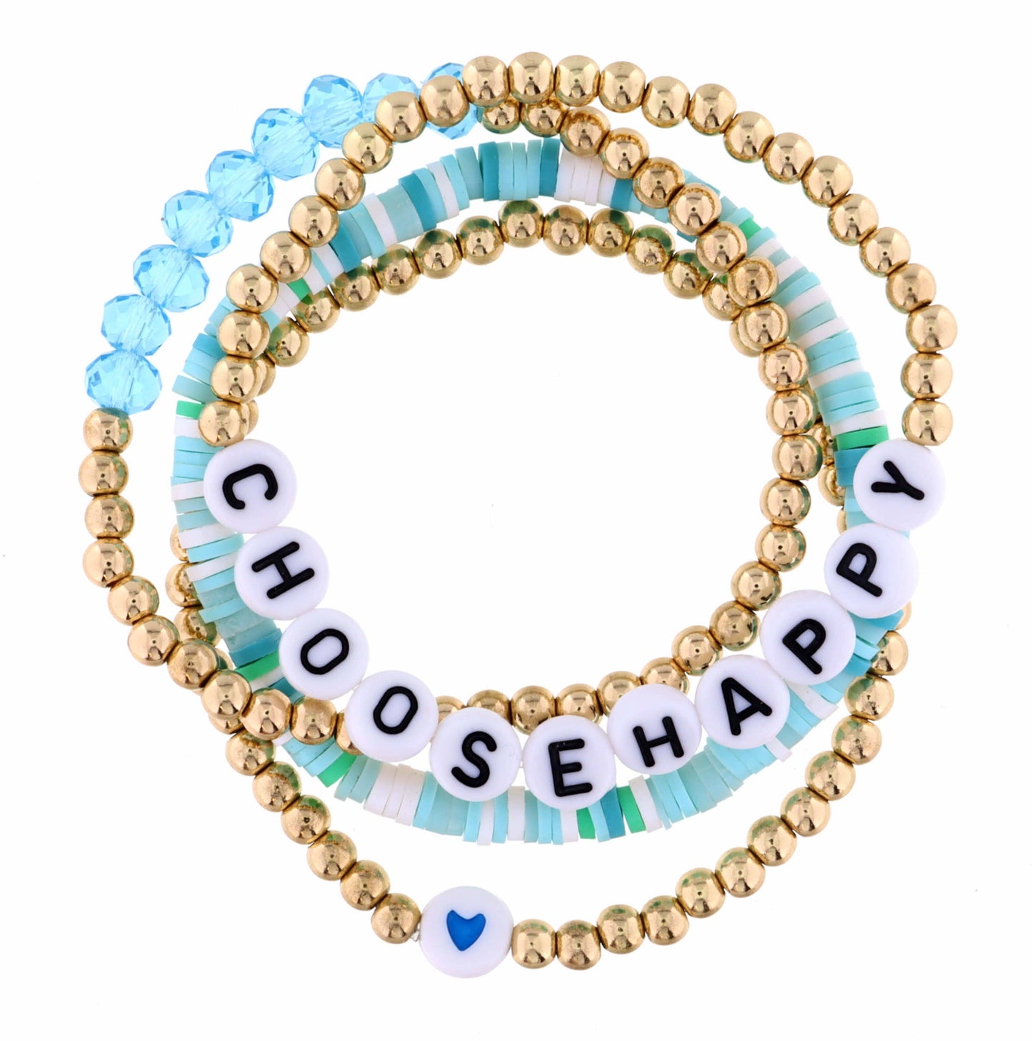 "Choose Happy" Bracelet Set