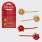 Metal Gift Bow Bobby Pins 4pc Set